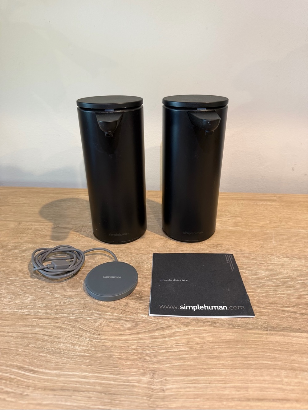 simplehuman Matte Black Sensor Pump Duo